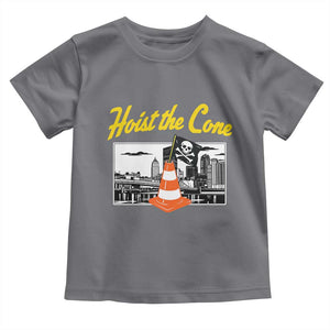 Pittsburgh Skyline Victory Hoist The Cone Meme Toddler T Shirt Funny Sports Fan Celebration TS02 Charcoal Print Your Wear