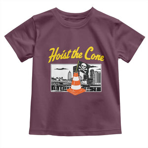 Pittsburgh Skyline Victory Hoist The Cone Meme Toddler T Shirt Funny Sports Fan Celebration TS02 Maroon Print Your Wear