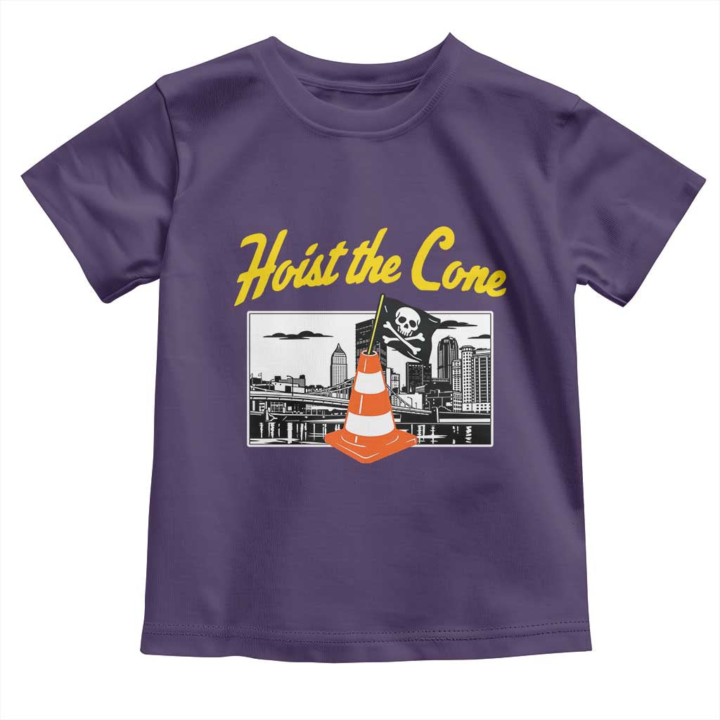 Pittsburgh Skyline Victory Hoist The Cone Meme Toddler T Shirt Funny Sports Fan Celebration TS02 Purple Print Your Wear