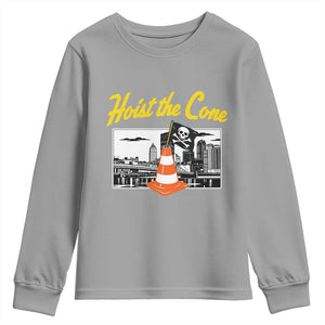 Pittsburgh Skyline Victory Hoist The Cone Meme Youth Sweatshirt Funny Sports Fan Celebration TS02 Sport Gray Print Your Wear
