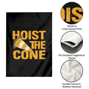 Vintage Hoist The Cone Distressed Graphic Garden Flag Funny Sports Meme Baseball Fan Victory Celebration TS02 Print Your Wear