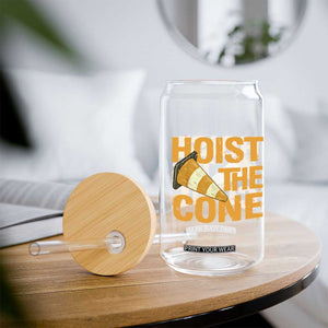 Vintage Hoist The Cone Distressed Graphic Glass Can Funny Sports Meme Baseball Fan Victory Celebration TS02 Print Your Wear