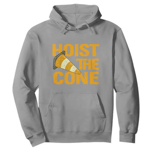 Vintage Hoist The Cone Distressed Graphic Hoodie Funny Sports Meme Baseball Fan Victory Celebration TS02 Sport Gray Print Your Wear