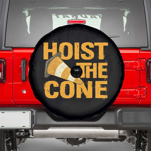 Vintage Hoist The Cone Distressed Graphic Spare Tire Cover Funny Sports Meme Baseball Fan Victory Celebration TS02 Black Print Your Wear