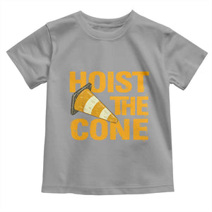Vintage Hoist The Cone Distressed Graphic Toddler T Shirt Funny Sports Meme Baseball Fan Victory Celebration TS02 Sport Gray Print Your Wear