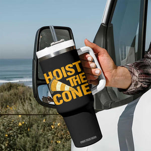 Vintage Hoist The Cone Distressed Graphic Tumbler With Handle Funny Sports Meme Baseball Fan Victory Celebration TS02 Print Your Wear