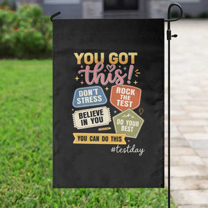 Retro Test Day Motivation You Got This Garden Flag Rock The Test Believe In You Inspirational Teacher TS02 Print Your Wear