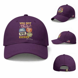 Retro Test Day Motivation You Got This Baseball Cap Rock The Test Believe In You Inspirational Teacher TS02 Baseball Cap Universal Fit Purple Print Your Wear