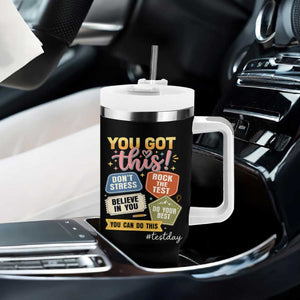 Retro Test Day Motivation You Got This Tumbler With Handle Rock The Test Believe In You Inspirational Teacher TS02 Print Your Wear