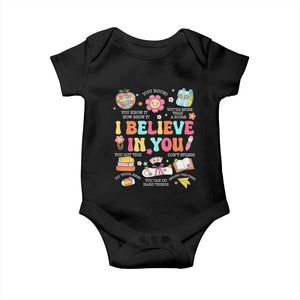 Groovy I Believe In You Testing Motivation Baby Onesie More Than A Score for Teacher Student TS02 Black Print Your Wear