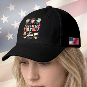 Groovy I Believe In You Testing Motivation Baseball Cap More Than A Score for Teacher Student TS02 Print Your Wear