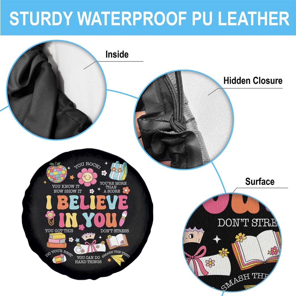 Groovy I Believe In You Testing Motivation Spare Tire Cover More Than A Score for Teacher Student TS02 Print Your Wear