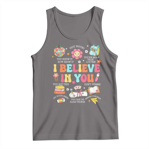Groovy I Believe In You Testing Motivation Tank Top More Than A Score for Teacher Student TS02 Deep Heather Print Your Wear