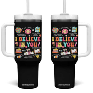 Groovy I Believe In You Testing Motivation Tumbler With Handle More Than A Score for Teacher Student TS02 One Size: 40 oz Black Print Your Wear