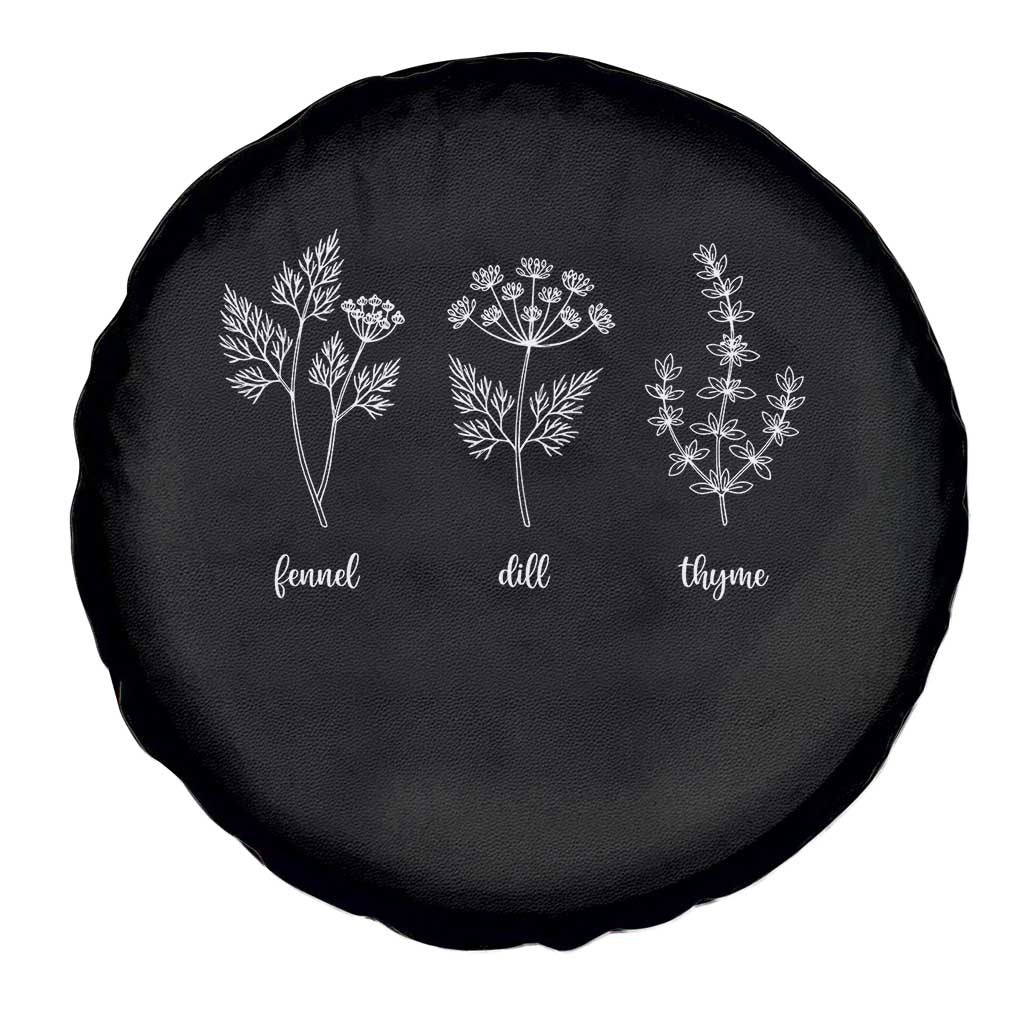 Fennel Dill Thyme Subtle FDT Spare Tire Cover Botanical Herb Line Art Political Satire TS02 Print Your Wear