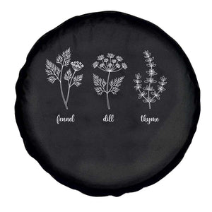 Fennel Dill Thyme Subtle FDT Spare Tire Cover Botanical Herb Line Art Political Satire TS02 Print Your Wear