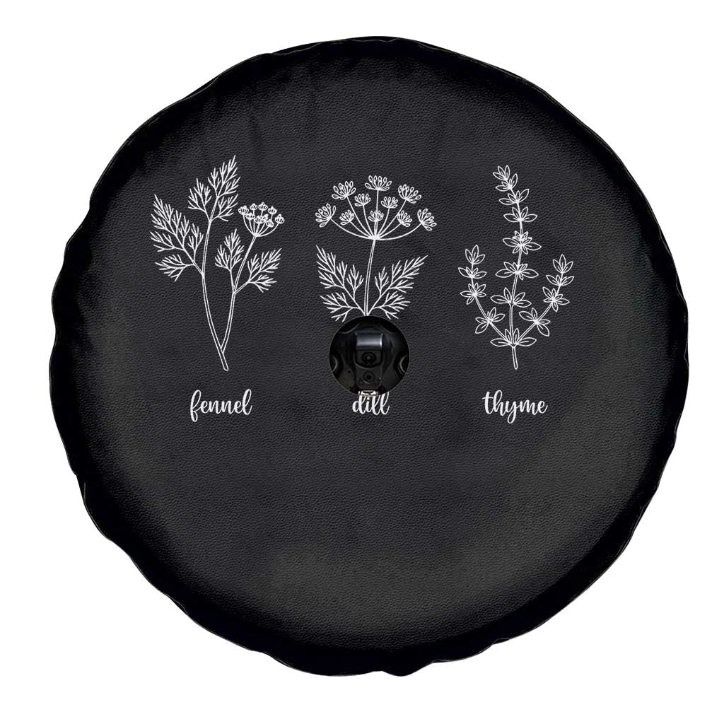 Fennel Dill Thyme Subtle FDT Spare Tire Cover Botanical Herb Line Art Political Satire TS02 Print Your Wear