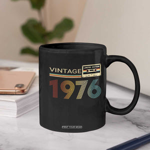 Vintage 1976 Retro Cassette Tape Graphic Coffee Mug Awesome Since 1976 Birthday Gift TS02 Print Your Wear