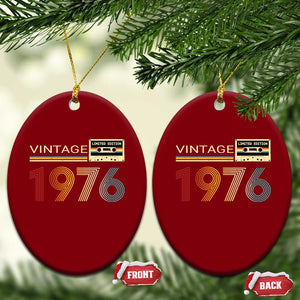 Vintage 1976 Retro Cassette Tape Graphic Ceramic Ornament Awesome Since 1976 Birthday Gift TS02 Print Your Wear