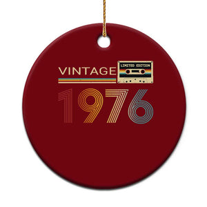 Vintage 1976 Retro Cassette Tape Graphic Ceramic Ornament Awesome Since 1976 Birthday Gift TS02 1pc Red Print Your Wear