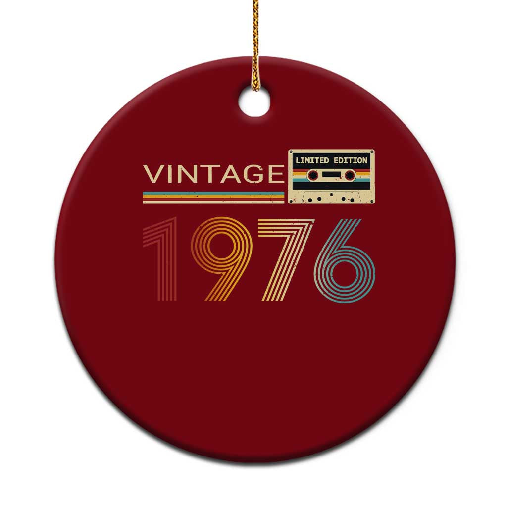 Vintage 1976 Retro Cassette Tape Graphic Ceramic Ornament Awesome Since 1976 Birthday Gift TS02 1pc Red Print Your Wear