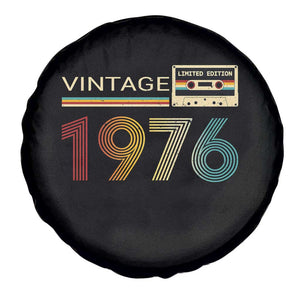 Vintage 1976 Retro Cassette Tape Graphic Spare Tire Cover Awesome Since 1976 Birthday Gift TS02 Print Your Wear
