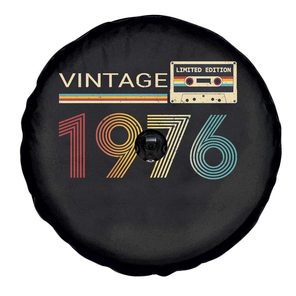 Vintage 1976 Retro Cassette Tape Graphic Spare Tire Cover Awesome Since 1976 Birthday Gift TS02 Print Your Wear