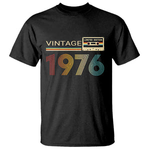 Vintage 1976 Retro Cassette Tape Graphic T Shirt Awesome Since 1976 Birthday Gift TS02 Black Print Your Wear