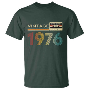 Vintage 1976 Retro Cassette Tape Graphic T Shirt Awesome Since 1976 Birthday Gift TS02 Dark Forest Green Print Your Wear