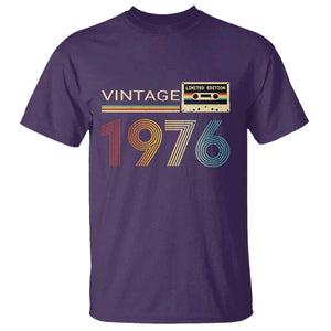Vintage 1976 Retro Cassette Tape Graphic T Shirt Awesome Since 1976 Birthday Gift TS02 Purple Print Your Wear