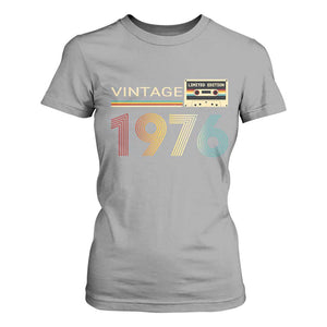 Vintage 1976 Retro Cassette Tape Graphic T Shirt For Women Awesome Since 1976 Birthday Gift TS02 Sport Gray Print Your Wear