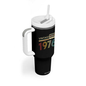 Vintage 1976 Retro Cassette Tape Graphic Tumbler With Handle Awesome Since 1976 Birthday Gift TS02 Print Your Wear