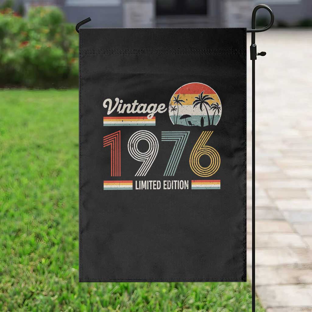 Vintage 1976 Limited Edition Garden Flag Retro Sunset 50th Birthday Graphic TS02 Print Your Wear