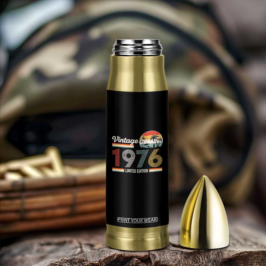 Vintage 1976 Limited Edition Bullet Tumbler Retro Sunset 50th Birthday Graphic