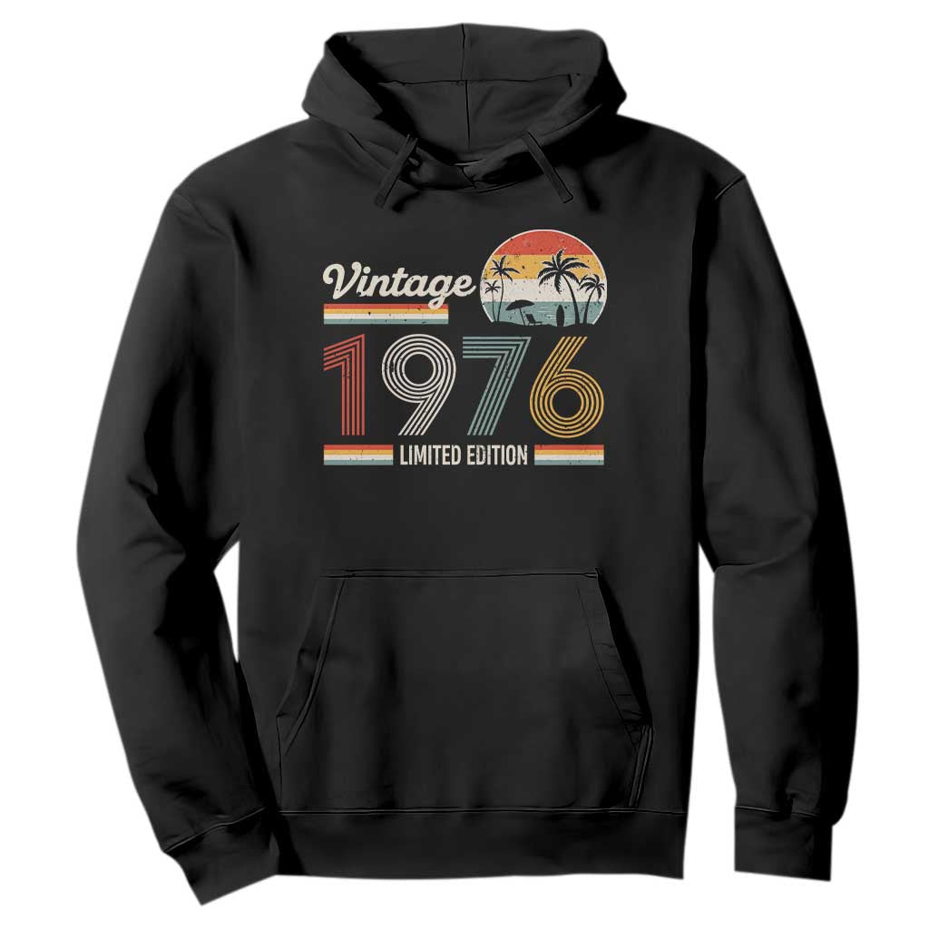 Vintage 1976 Limited Edition Hoodie Retro Sunset 50th Birthday Graphic