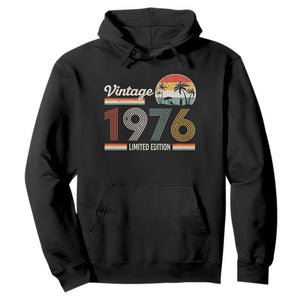 Vintage 1976 Limited Edition Hoodie Retro Sunset 50th Birthday Graphic