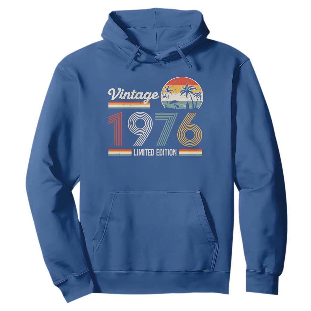 Vintage 1976 Limited Edition Hoodie Retro Sunset 50th Birthday Graphic