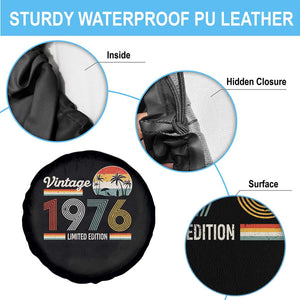 Vintage 1976 Limited Edition Spare Tire Cover Retro Sunset 50th Birthday Graphic TS02 Print Your Wear