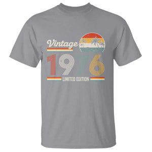 Vintage 1976 Limited Edition T Shirt Retro Sunset 50th Birthday Graphic TS02 Sport Gray Print Your Wear