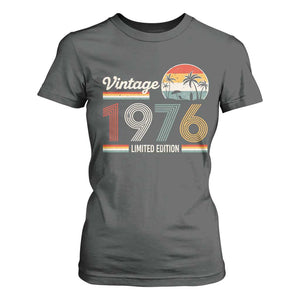Vintage 1976 Limited Edition T Shirt For Women Retro Sunset 50th Birthday Graphic TS02 Dark Heather Print Your Wear