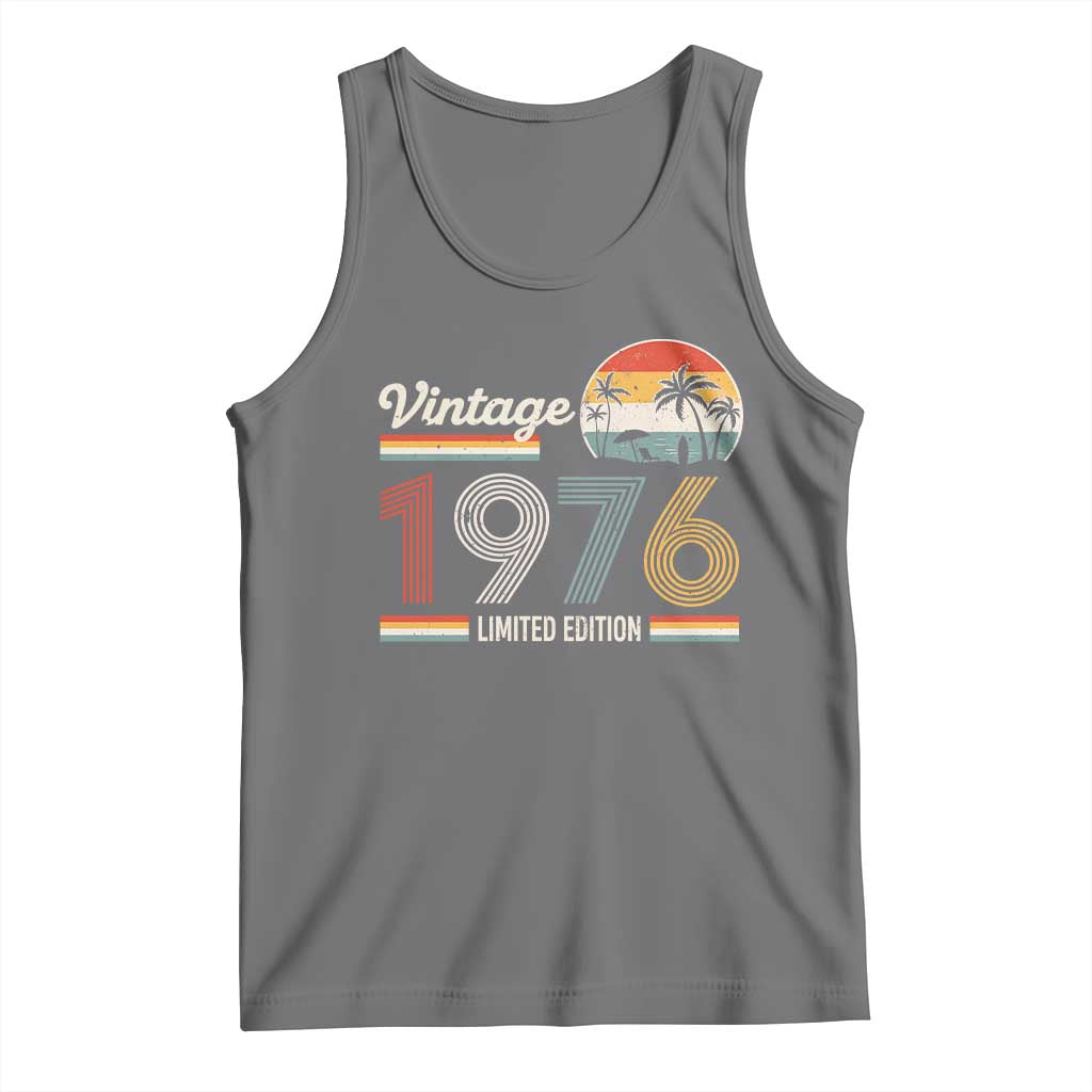 Vintage 1976 Limited Edition Tank Top Retro Sunset 50th Birthday Graphic