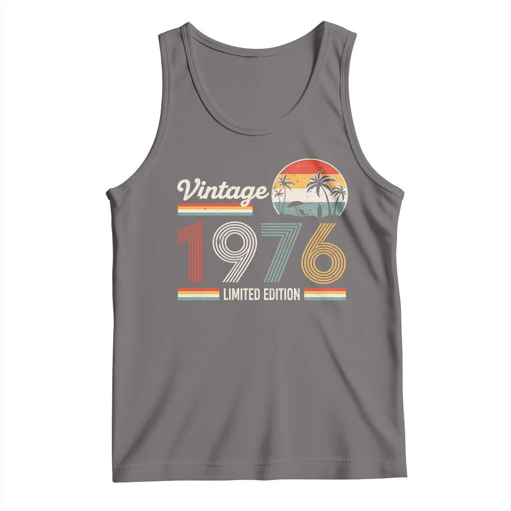 Vintage 1976 Limited Edition Tank Top Retro Sunset 50th Birthday Graphic