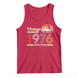 Vintage 1976 Limited Edition Tank Top Retro Sunset 50th Birthday Graphic