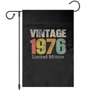 Vintage 1976 Limited Edition Garden Flag Distressed Retro Typography 50th Birthday TS02 Black Print Your Wear