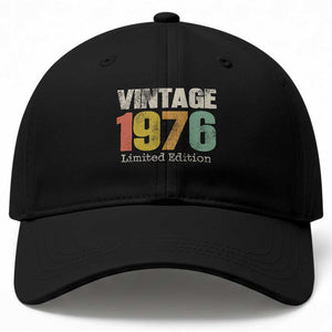 Vintage 1976 Limited Edition Baseball Cap Distressed Retro Typography 50th Birthday