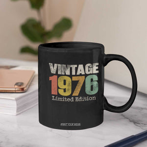 Vintage 1976 Limited Edition Coffee Mug Distressed Retro Typography 50th Birthday TS02 Print Your Wear