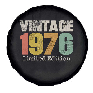 Vintage 1976 Limited Edition Spare Tire Cover Distressed Retro Typography 50th Birthday TS02 Print Your Wear