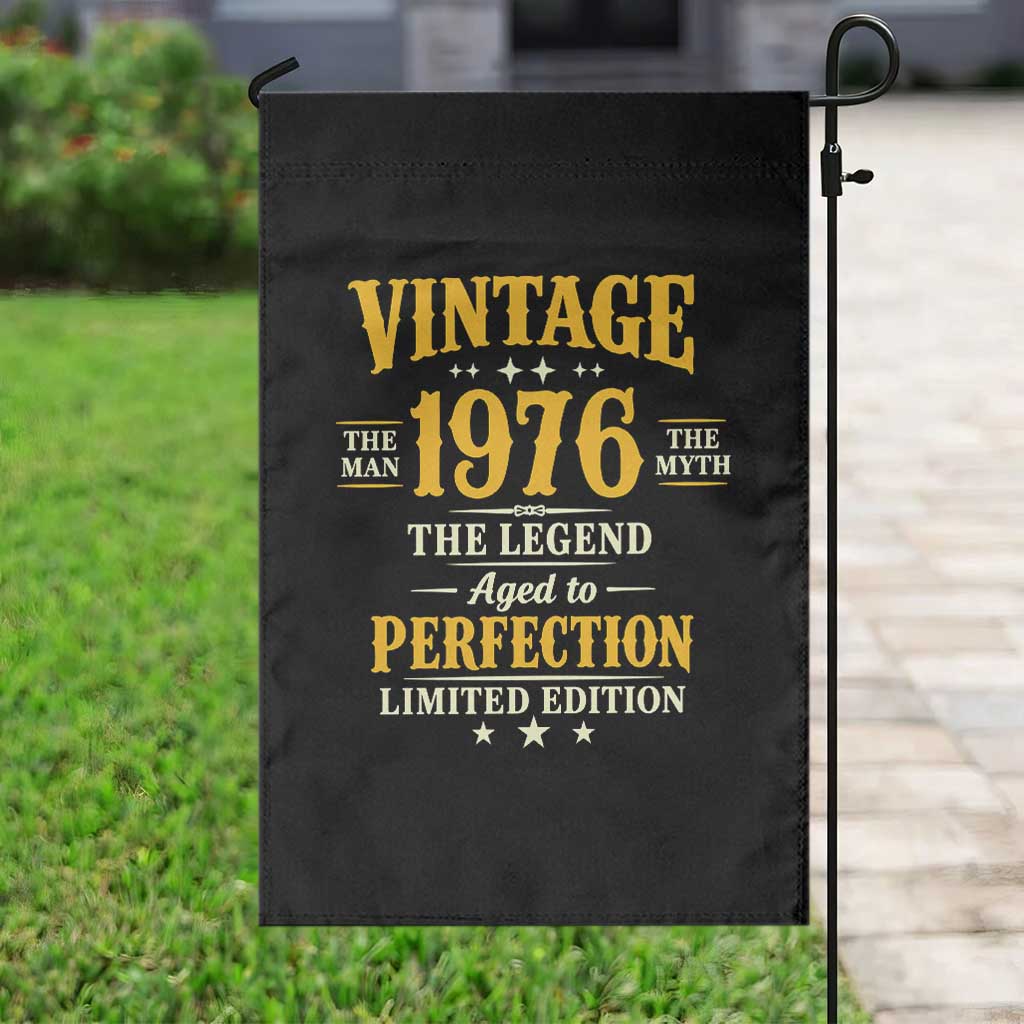 Vintage 1976 Aged to Perfection Garden Flag Limited Edition Retro 50th Birthday TS02 Print Your Wear