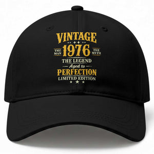 Vintage 1976 Aged to Perfection Baseball Cap Limited Edition Retro 50th Birthday