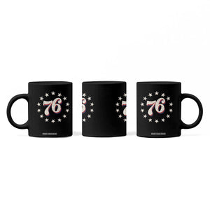 Patriotic Retro 76 American Flag Stars Circle Coffee Mug 1976 Milestone Birthday Graphic TS02 Print Your Wear